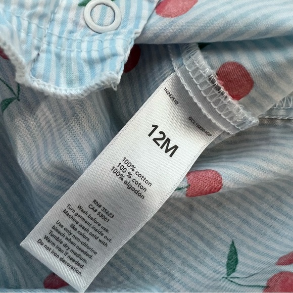 Baby Girls Cherries Romper Just One You - Picture 10 of 11